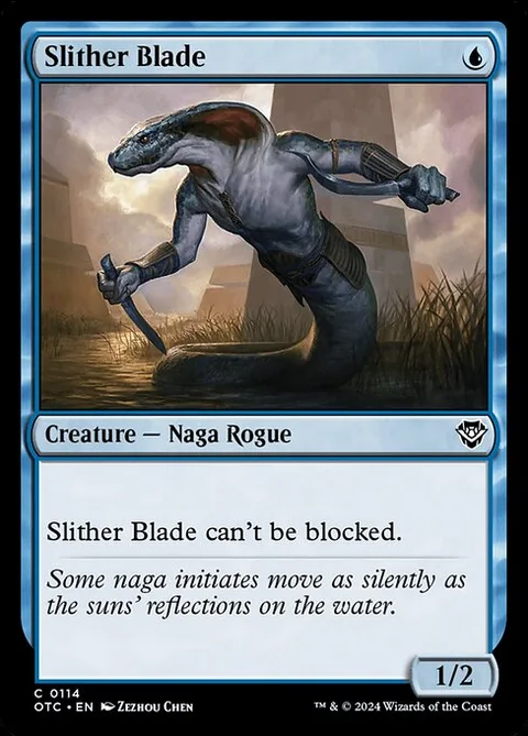 Slither Blade, card 114 from Outlaws of Thunder Junction Commander
