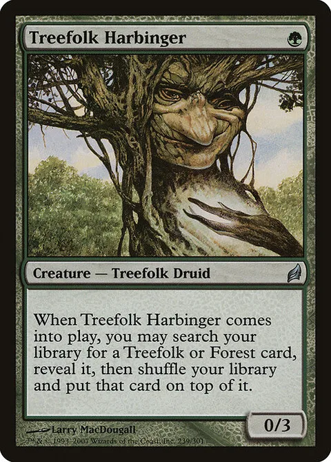 Treefolk Harbinger, card 239 from Lorwyn