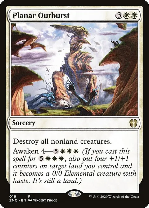 Planar Outburst, card 19 from Zendikar Rising Commander