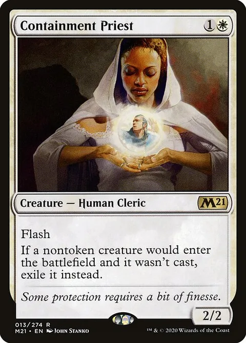 Containment Priest, card 13 from Core Set 2021