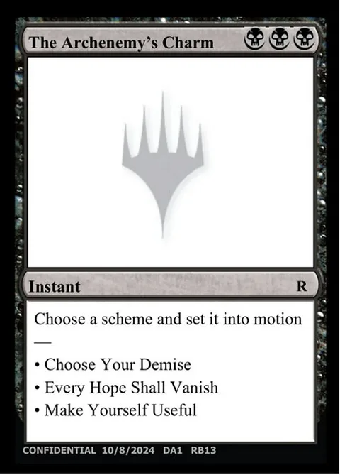The Archenemy's Charm, card RB13 from Unknown Event