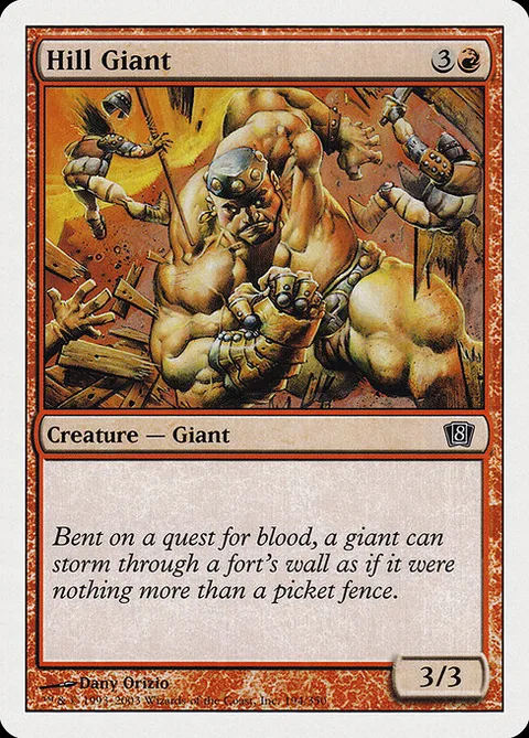Hill Giant, card 194 from Eighth Edition