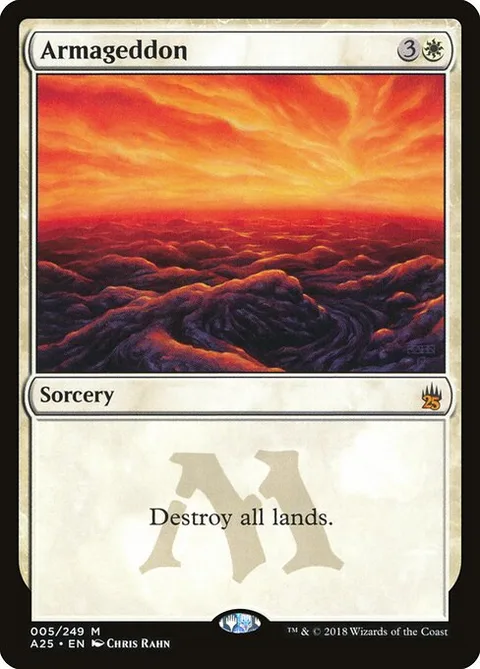 Armageddon, card 5 from Masters 25