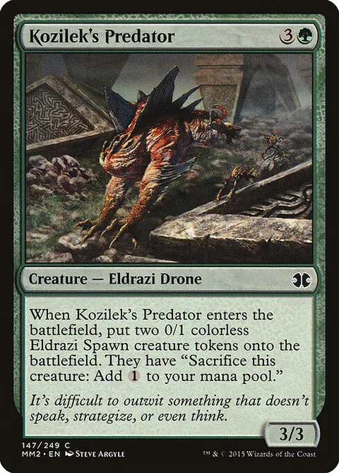 Kozilek's Predator, card 147 from Modern Masters 2015
