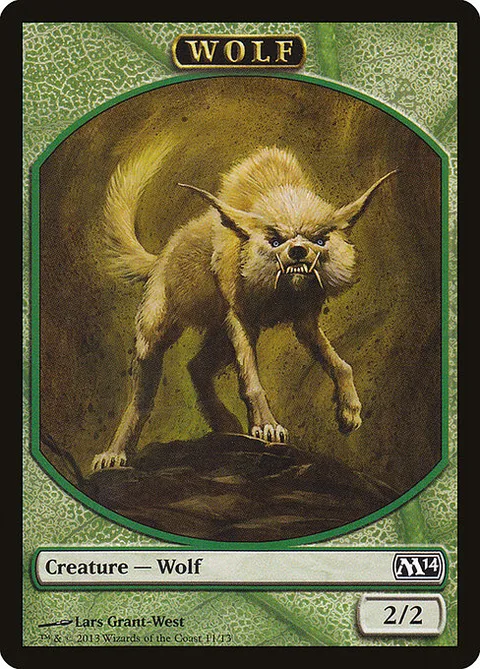 Wolf, carte 11 de Magic 2014 Tokens
