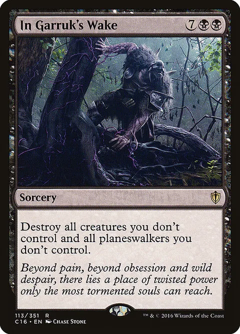 In Garruk's Wake, card 113 from Commander 2016