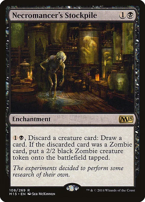 Necromancer's Stockpile, card 108 from Magic 2015
