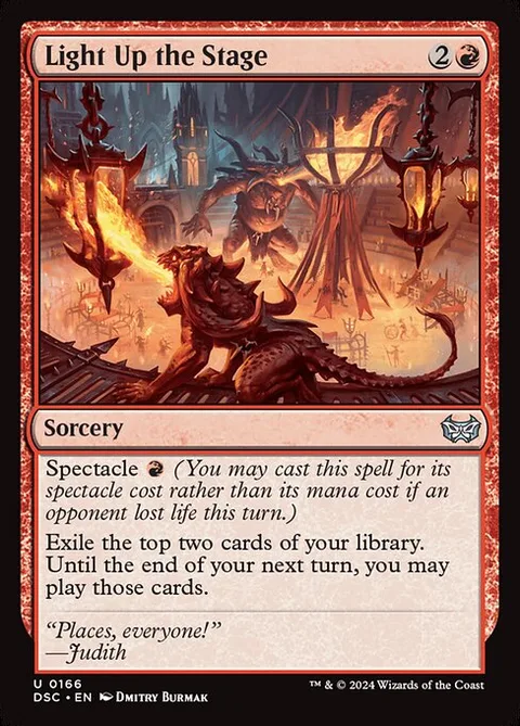 Light Up the Stage, card 166 from Duskmourn: House of Horror Commander