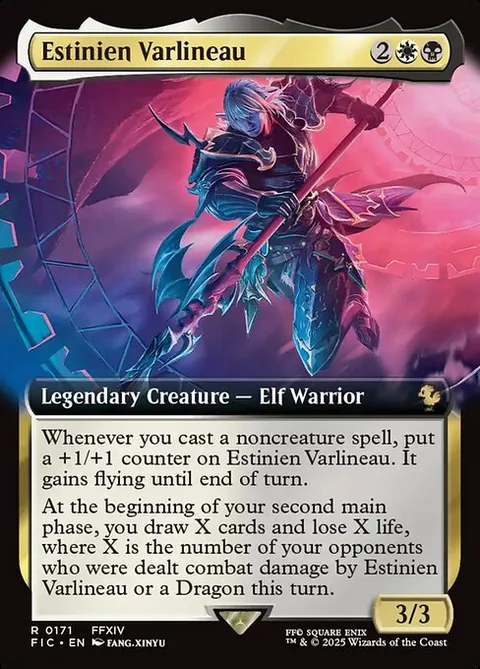 Estinien Varlineau, card 171 from Final Fantasy Commander