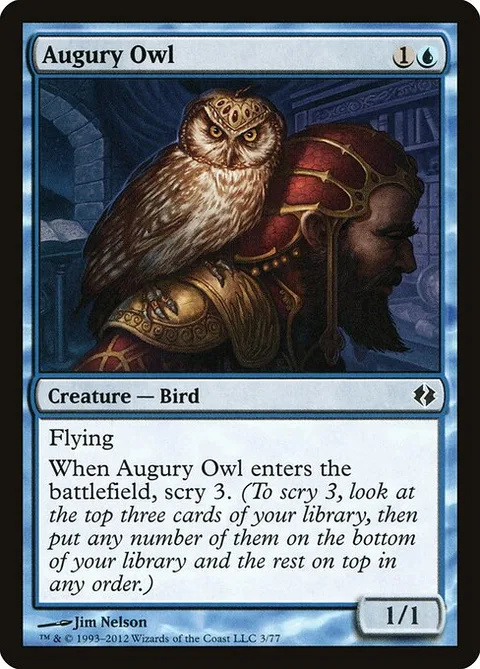 Augury Owl, card 3 from Duel Decks: Venser vs. Koth