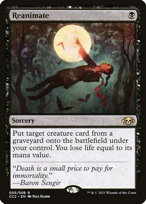Reanimate, card 5 from Commander Collection: Black