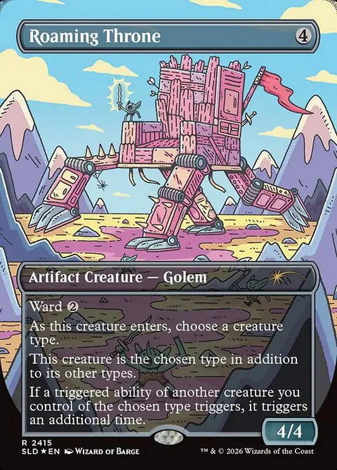 Roaming Throne, card 2415 from Secret Lair Drop