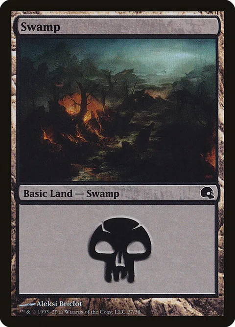 Swamp, card 27 from Premium Deck Series: Graveborn