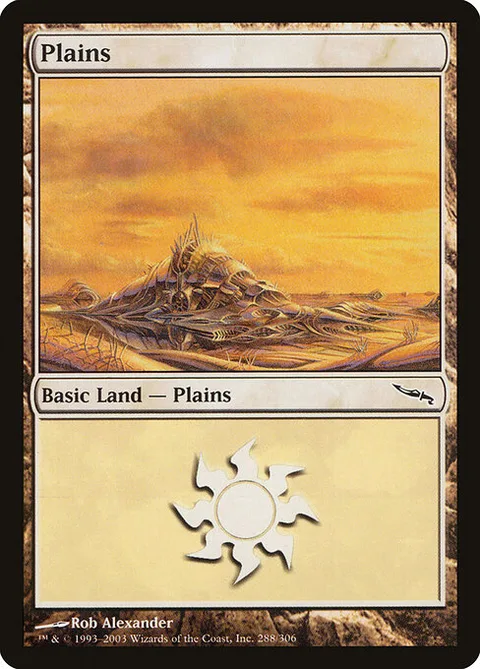 Plains, card 288 from Mirrodin