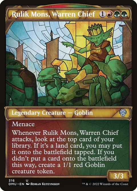 Rulik Mons, Warren Chief, card 316 from Dominaria United