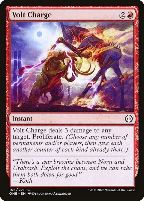 Volt Charge, card 155 from Phyrexia: All Will Be One