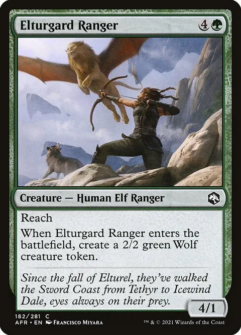 Elturgard Ranger, card 182 from Adventures in the Forgotten Realms