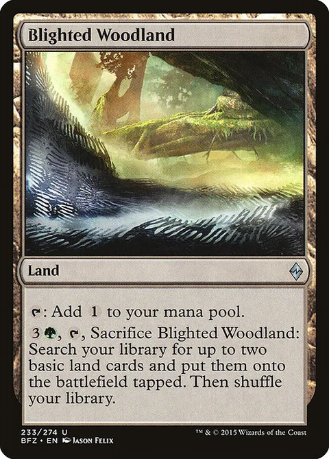 Blighted Woodland, carte 233 de Battle for Zendikar