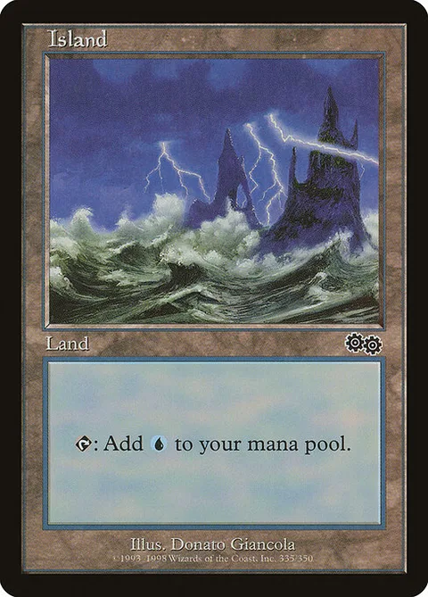 Island, carte 335 de Urza's Saga