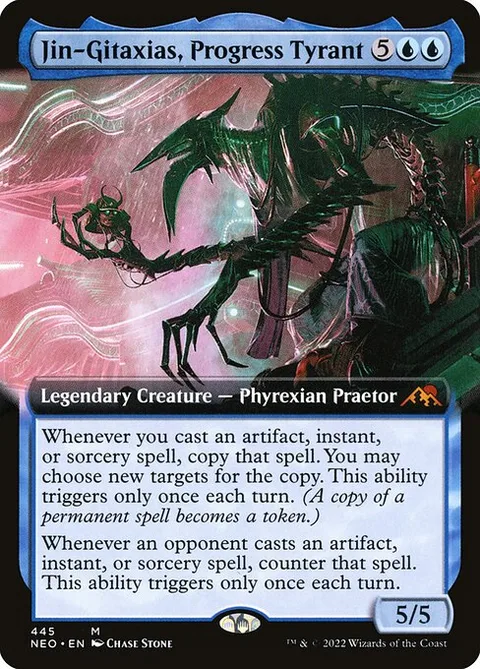 Jin-Gitaxias, Progress Tyrant, card 445 from Kamigawa: Neon Dynasty