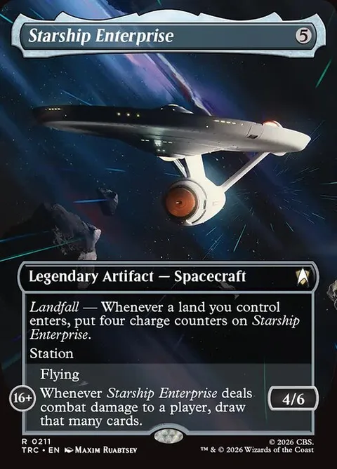 Starship Enterprise, card 211 from Star Trek Commander