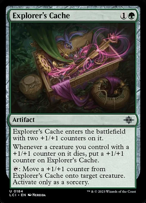 Explorer's Cache, card 184 from The Lost Caverns of Ixalan