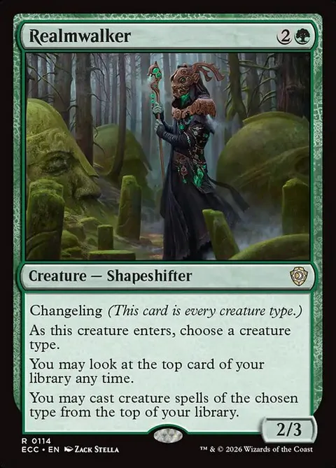 Realmwalker, card 114 from Lorwyn Eclipsed Commander