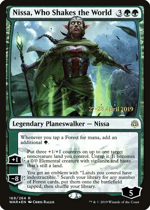 Nissa, Who Shakes the World, card 169s from War of the Spark Promos