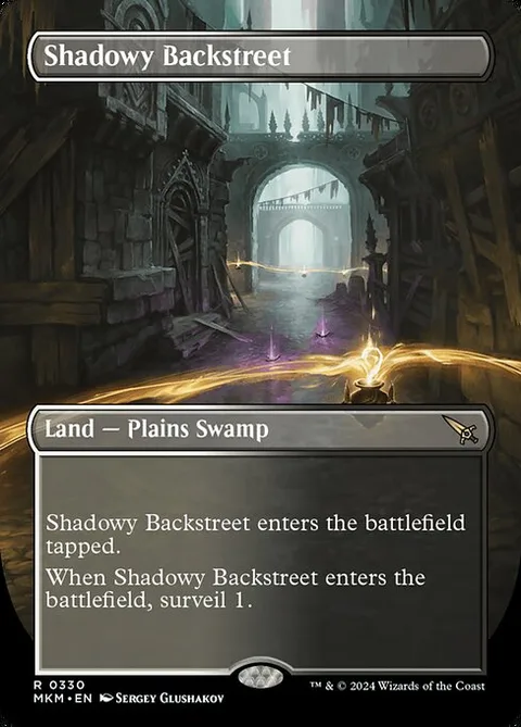 Shadowy Backstreet, card 330 from Murders at Karlov Manor