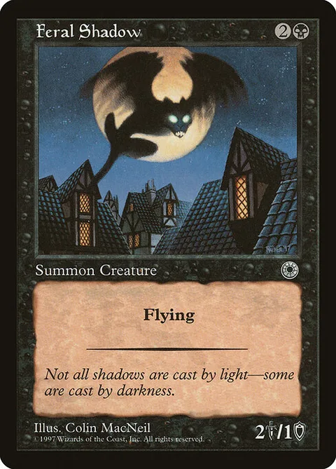 Feral Shadow, card 93 from Portal