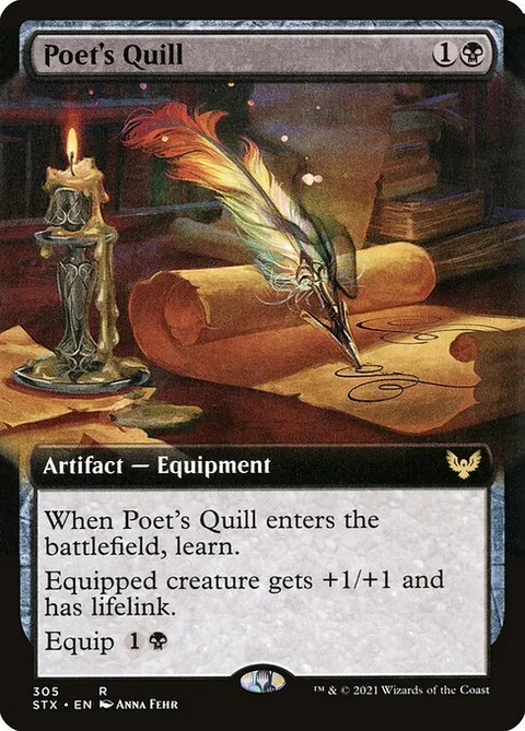 Poet's Quill, card 305 from Strixhaven: School of Mages