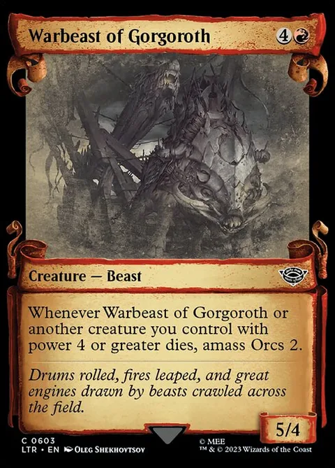 Warbeast of Gorgoroth, carte 603 de The Lord of the Rings: Tales of Middle-earth