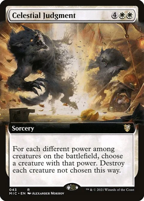 Celestial Judgment, card 43 from Midnight Hunt Commander
