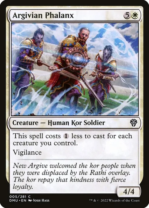 Argivian Phalanx, card 5 from Dominaria United