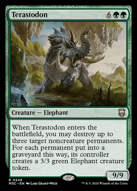 Terastodon, card 249 from Modern Horizons 3 Commander