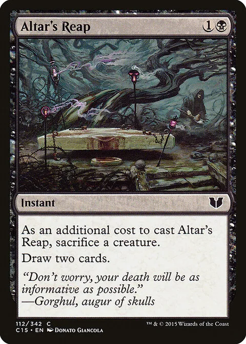 Altar's Reap, card 112 from Commander 2015