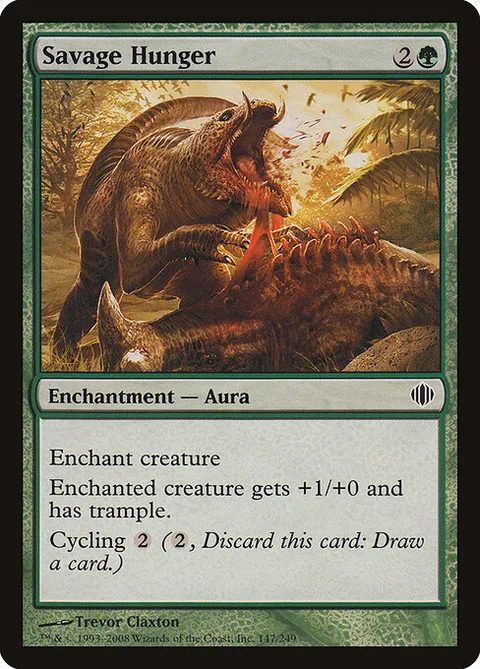 Savage Hunger, card 147 from Shards of Alara