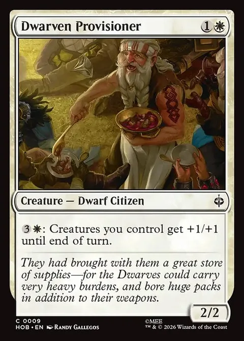Dwarven Provisioner, card 9 from The Hobbit