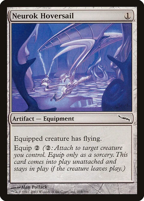 Neurok Hoversail, card 218 from Mirrodin