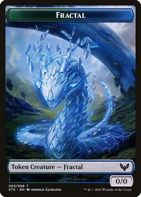 Fractal, card 3 from Strixhaven: School of Mages Tokens