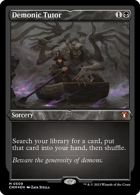 Demonic Tutor, card 509 from Commander Masters