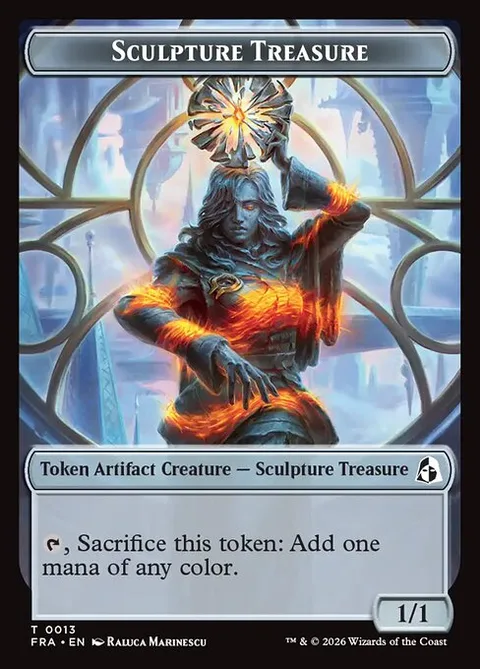 Sculpture Treasure, card 13 from Reality Fracture Tokens