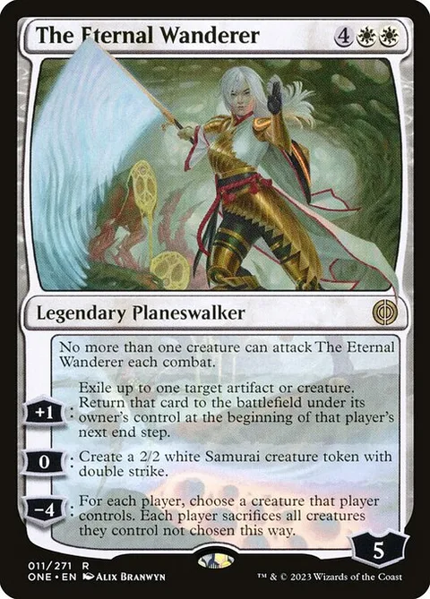 The Eternal Wanderer, card 11 from Phyrexia: All Will Be One