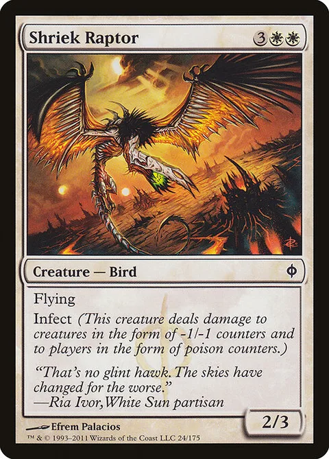 Shriek Raptor, carte 24 de New Phyrexia