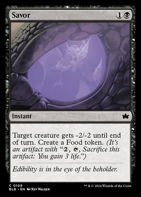 Savor, card 109 from Bloomburrow