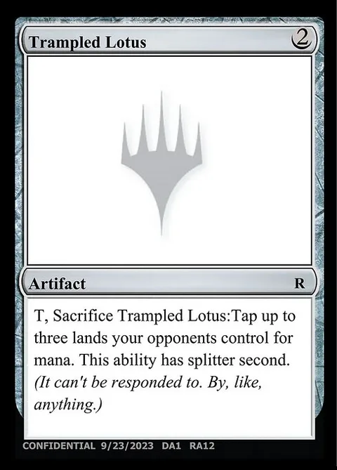 Trampled Lotus, card RA12b from Unknown Event
