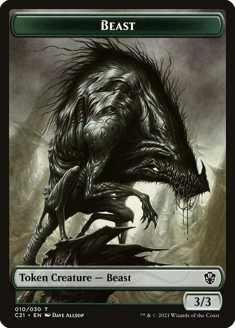Beast, card 10 from Commander 2021 Tokens
