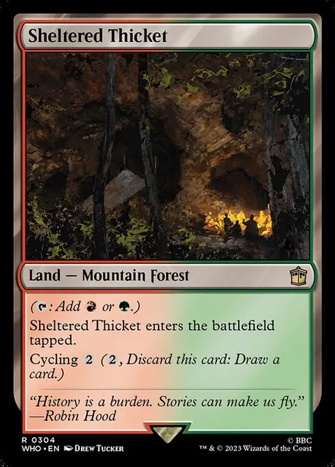 Sheltered Thicket, card 304 from Doctor Who