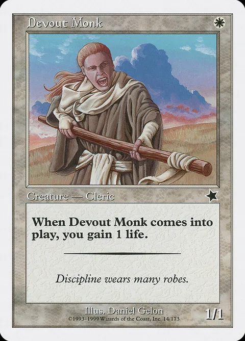 Devout Monk, card 14 from Starter 1999