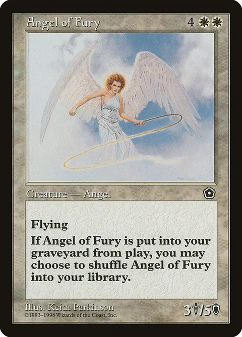 Angel of Fury, card 7 from Portal Second Age